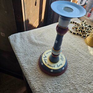Home sweet home red white and blue candle holder